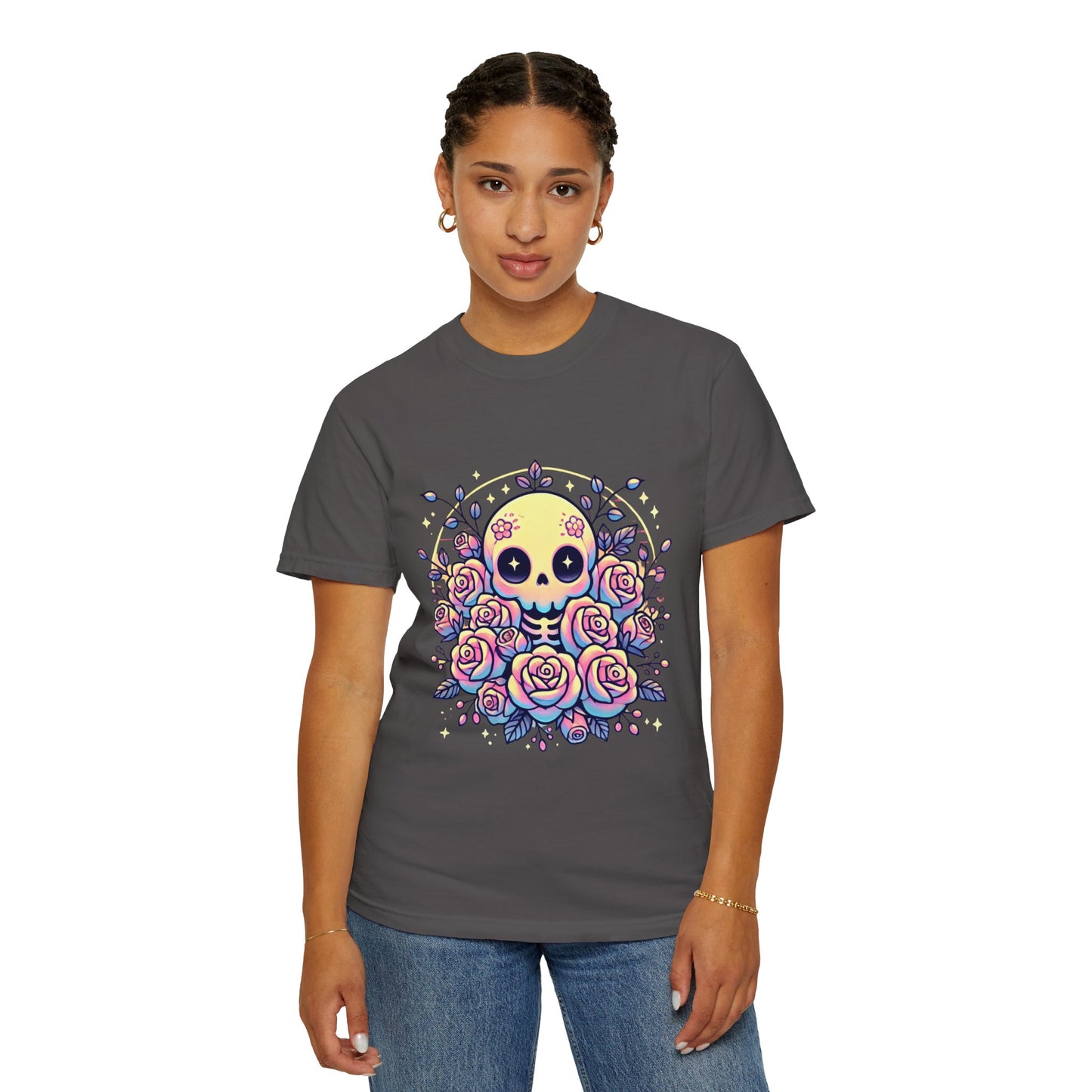 Kawaii Pastel Skull & Roses T-Shirt