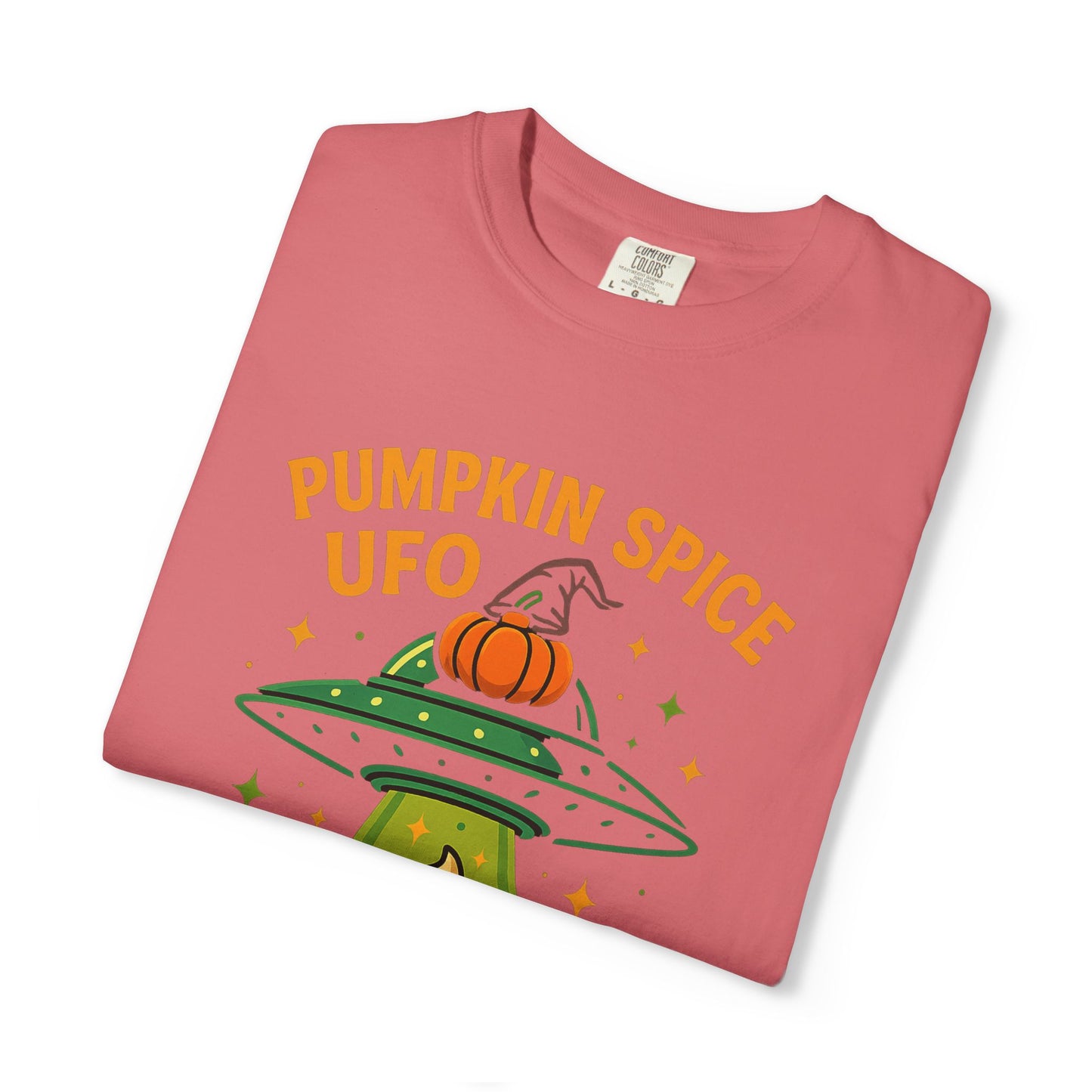 Pumpkin Spice UFO Funny Alien Abduction Coffee T-Shirt