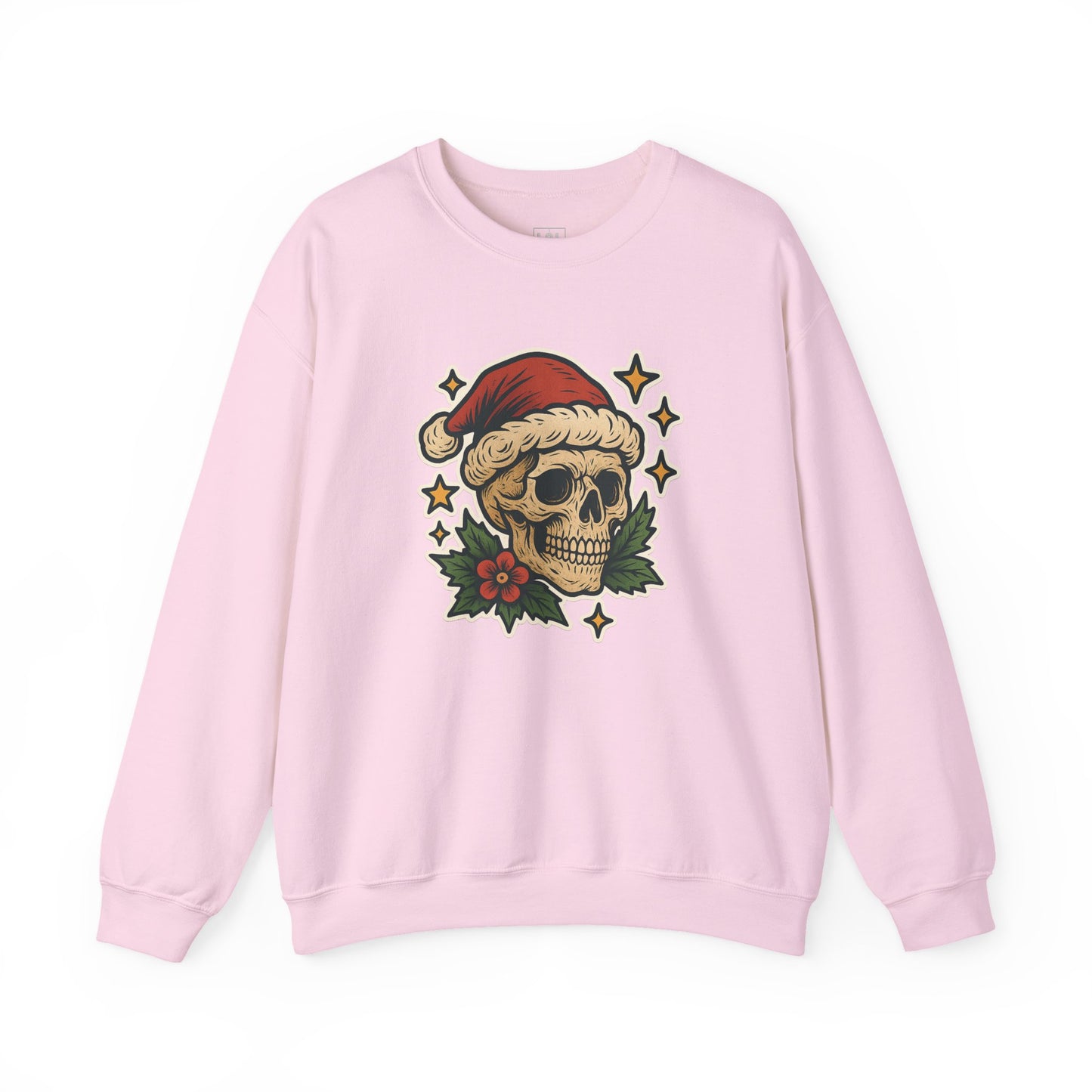 Santa Skull Christmas Floral Sweatshirt