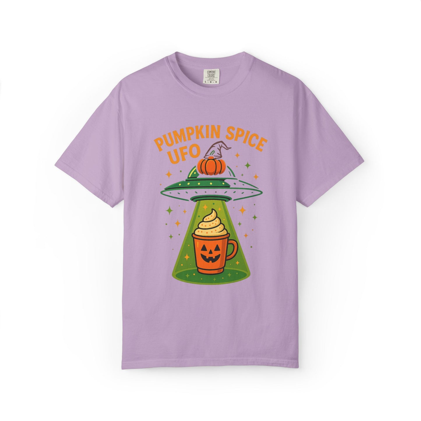Pumpkin Spice UFO Funny Alien Abduction Coffee T-Shirt