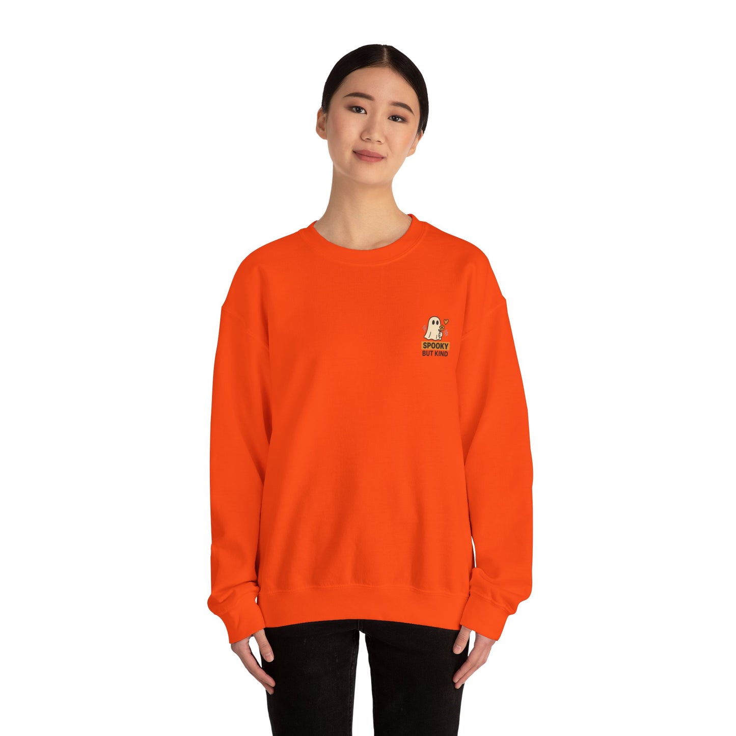Spooky But Kind Crewneck Retro Sweatshirt