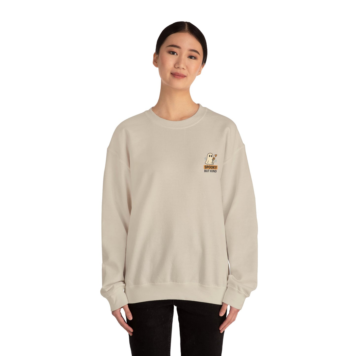 Spooky But Kind Crewneck Retro Sweatshirt