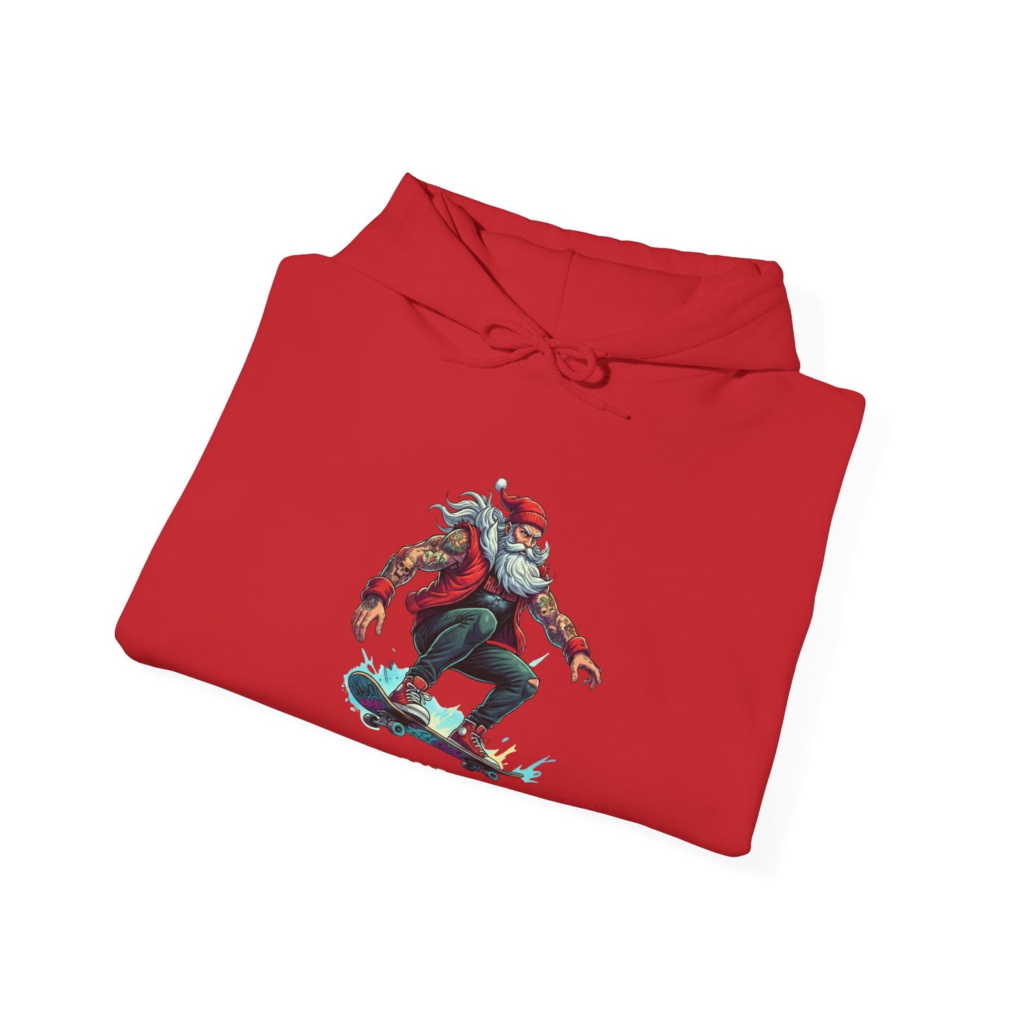 Retro Santa North Pole Skate Club Christmas Hoodie