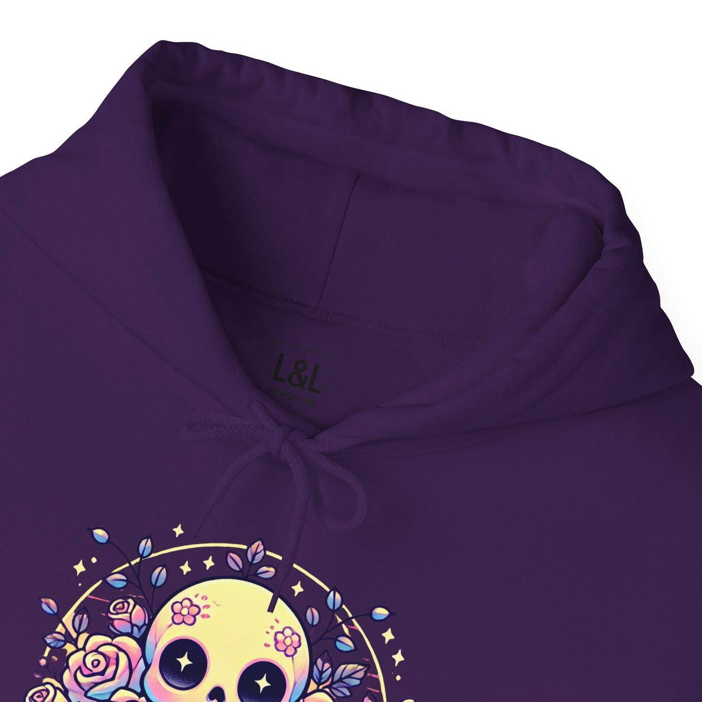 Kawaii Skull and Roses - Pastel Goth Hoodie