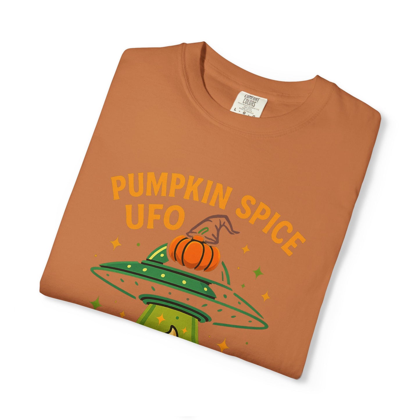 Pumpkin Spice UFO Funny Alien Abduction Coffee T-Shirt