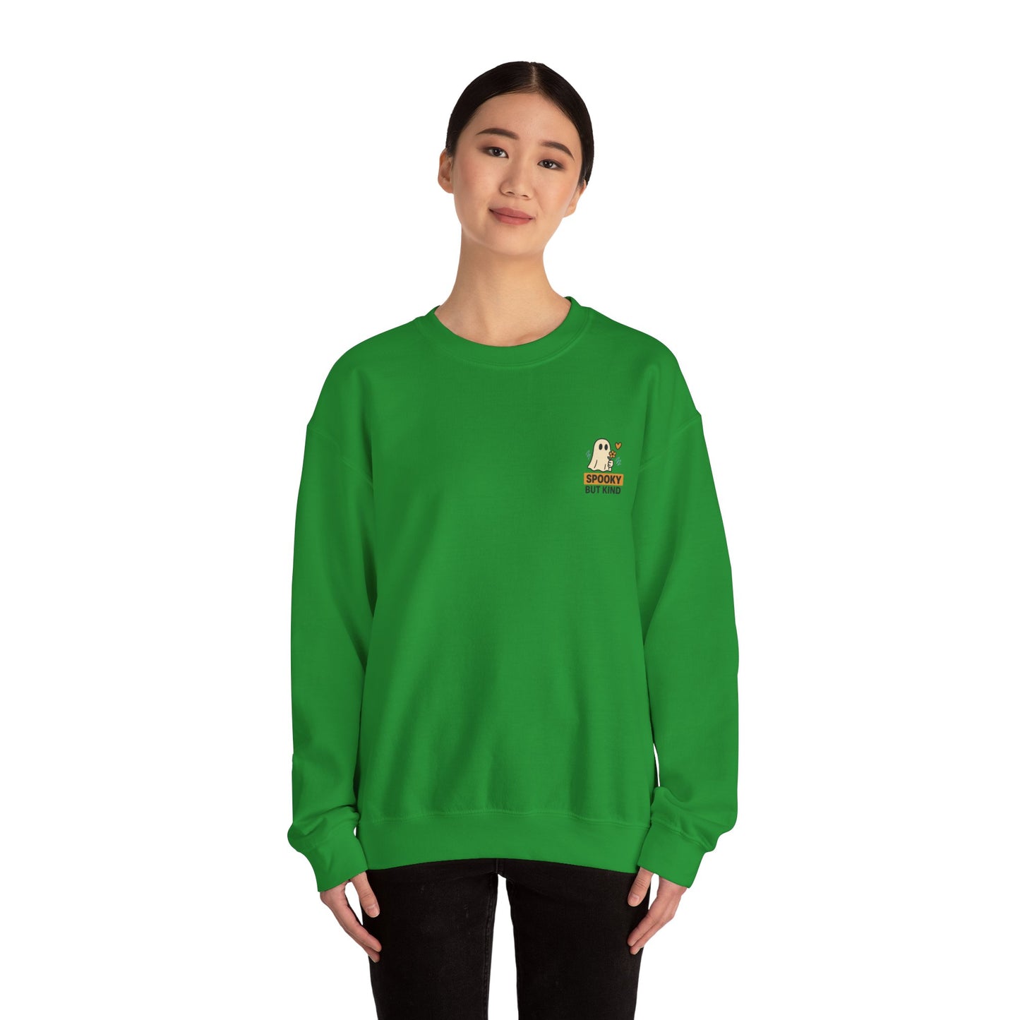 Spooky But Kind Crewneck Retro Sweatshirt