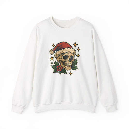 Santa Skull Christmas Floral Sweatshirt