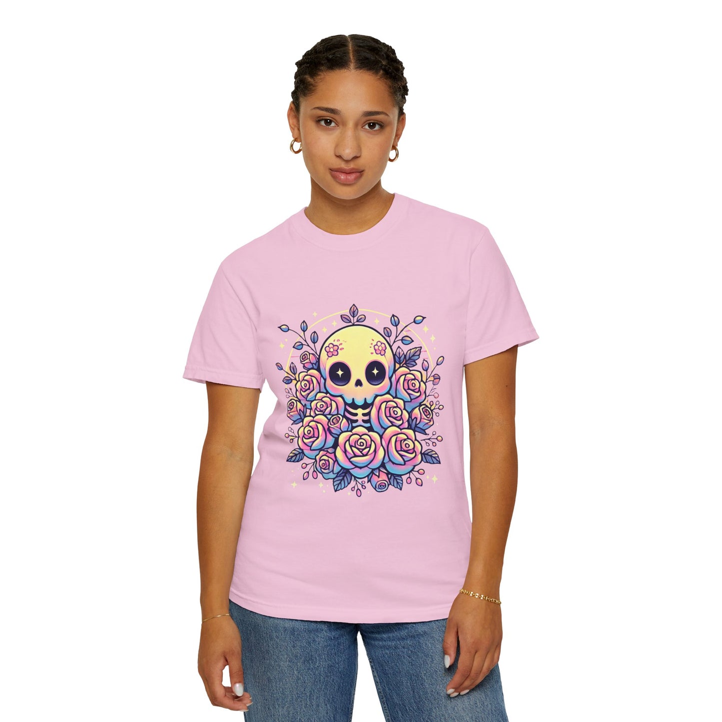 Kawaii Pastel Skull & Roses T-Shirt