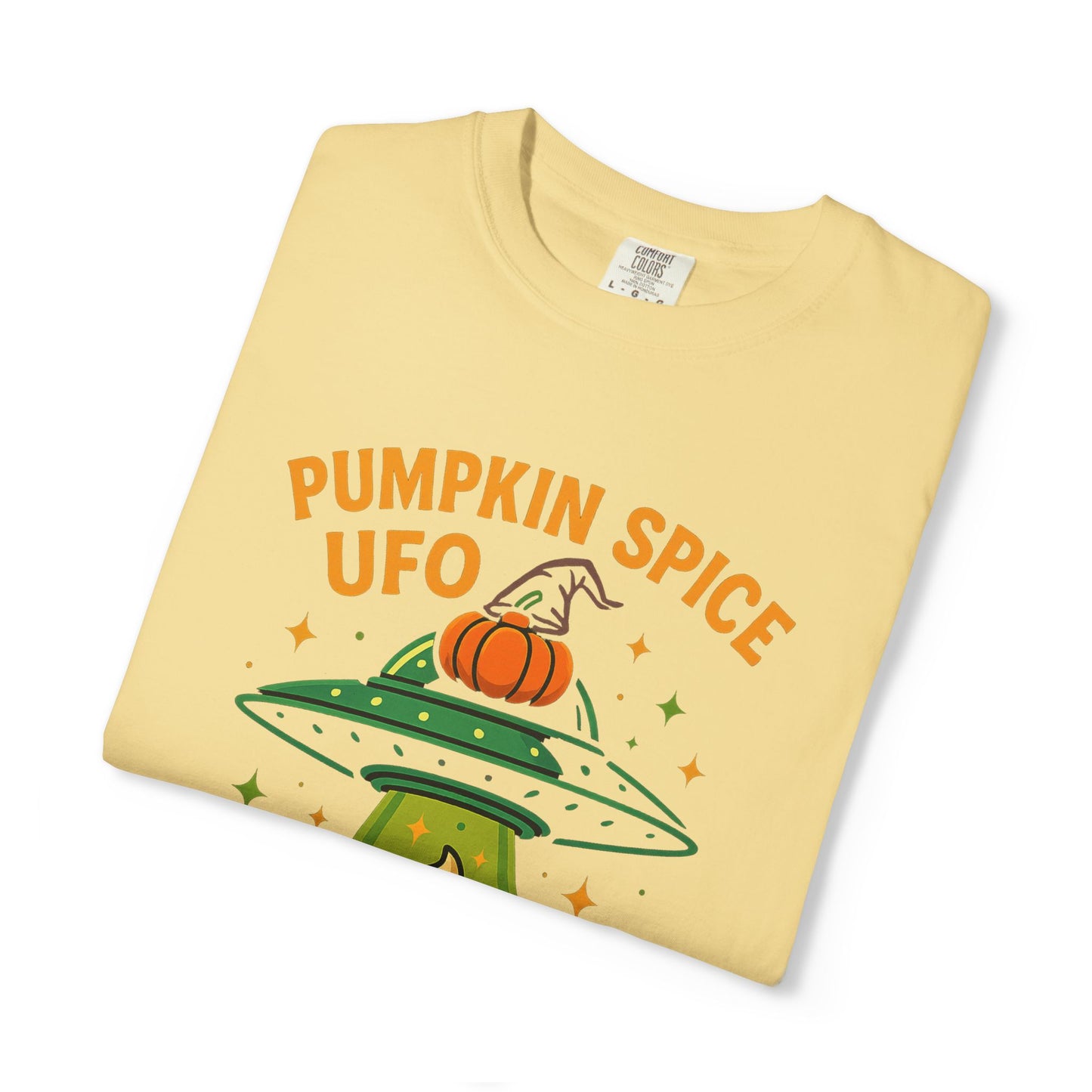 Pumpkin Spice UFO Funny Alien Abduction Coffee T-Shirt