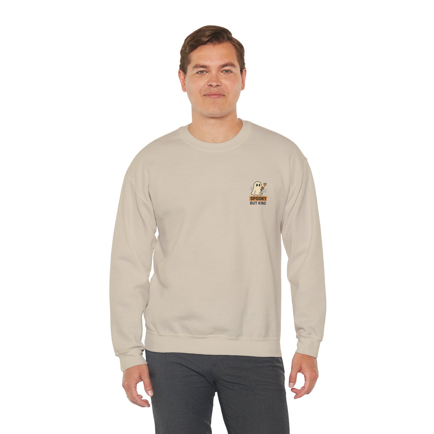 Spooky But Kind Crewneck Retro Sweatshirt