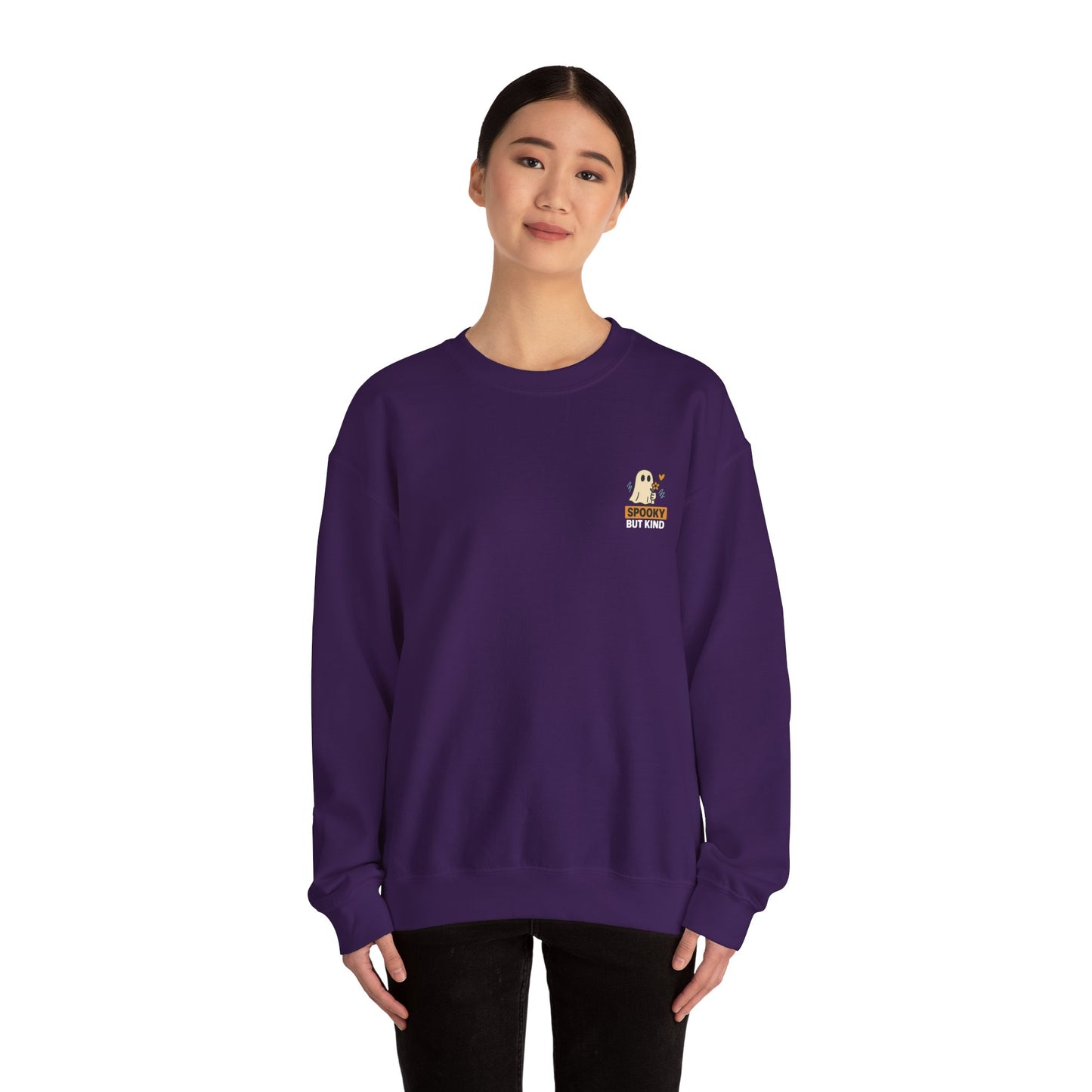 Spooky But Kind Crewneck Retro Sweatshirt