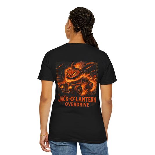 Jack-O-Lantern Overdrive Vintage Hot Rod Pumpkin T-Shirt