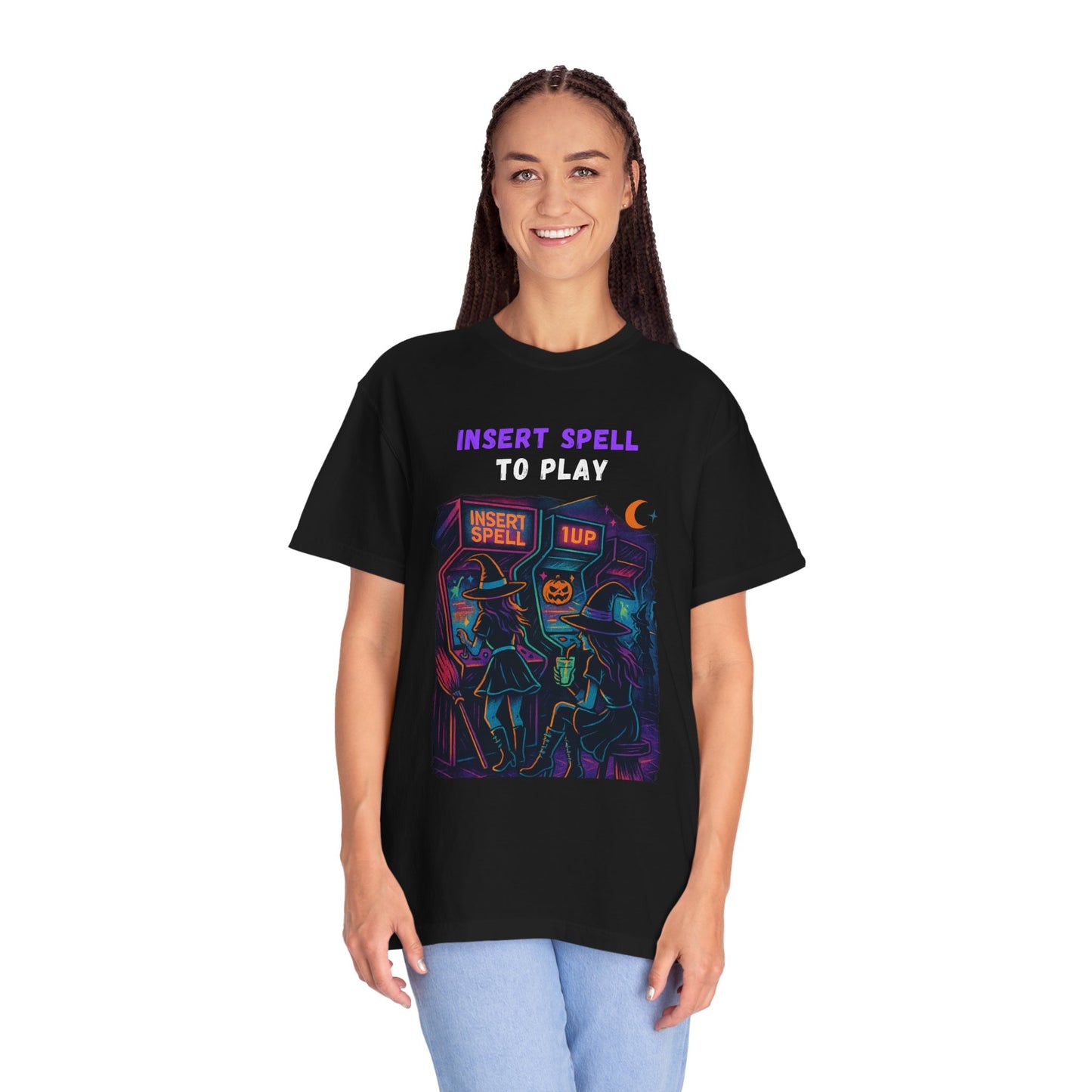 Insert Spell to Play Arcade Witch T-Shirt