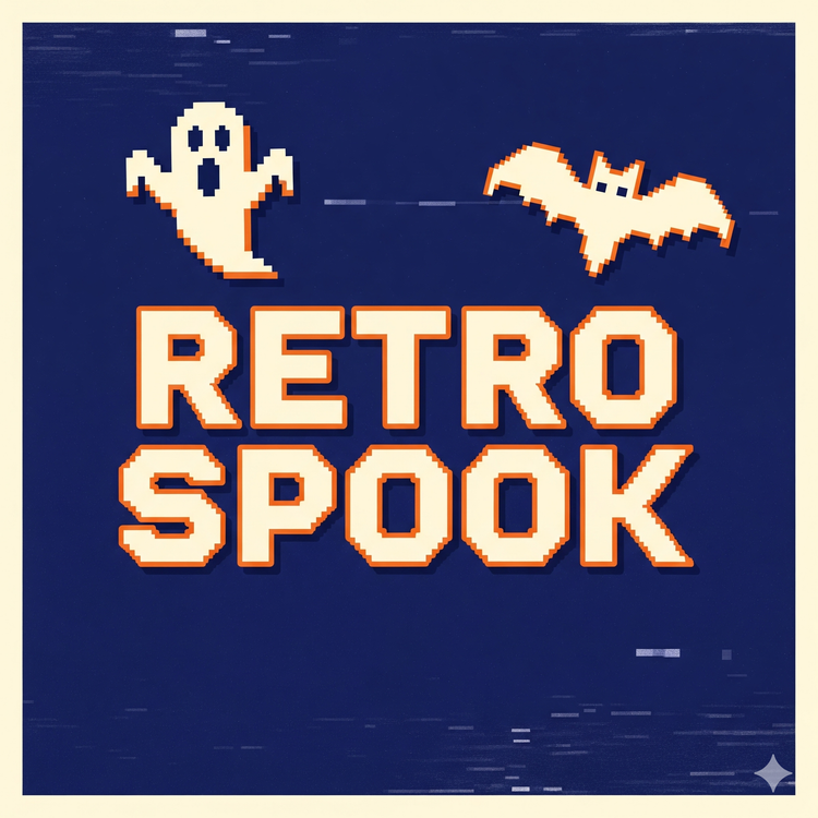 Retro Spook collection cover — 80s horror & synthwave.