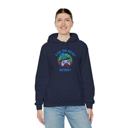 Retro Gamer Lag or Hex? Retry Hoodie