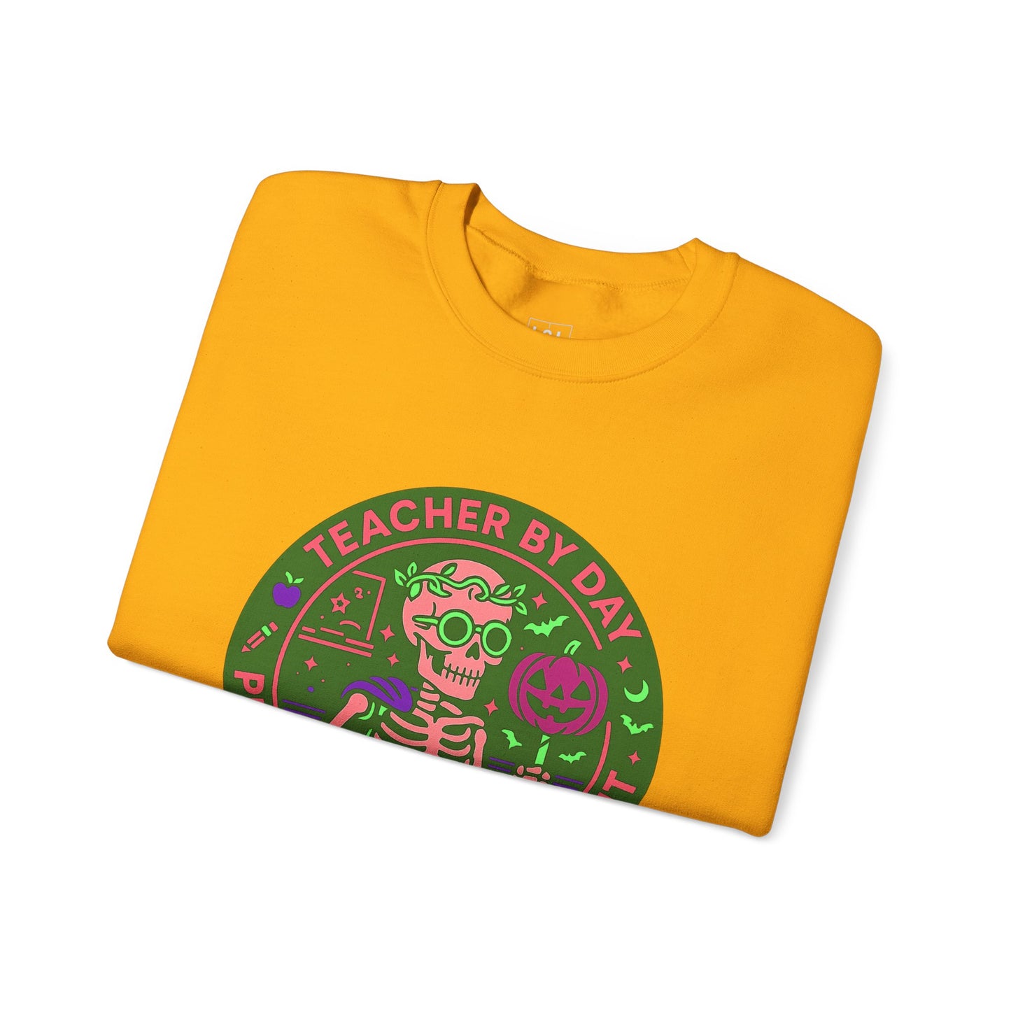 Teacher by Day, Pumpkin Queen by Night Crewneck Sweatshirt