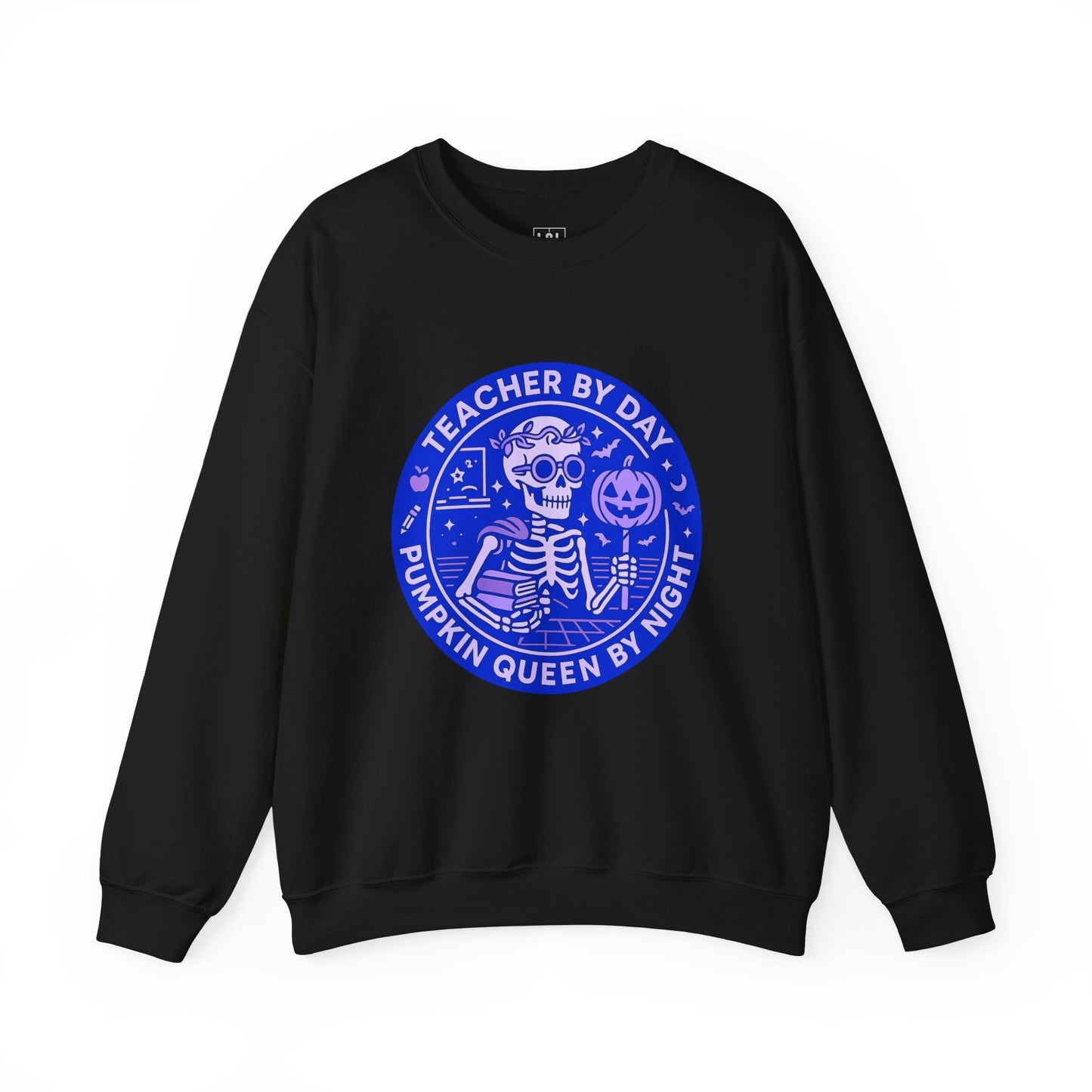 Teacher by Day, Pumpkin Queen by Night Crewneck Sweatshirt