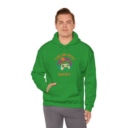 Retro Gamer Lag or Hex? Retry Hoodie