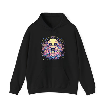 Kawaii Skull and Roses - Pastel Goth Hoodie