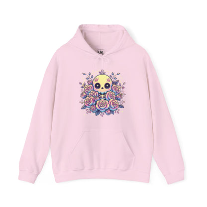 Kawaii Skull and Roses - Pastel Goth Hoodie