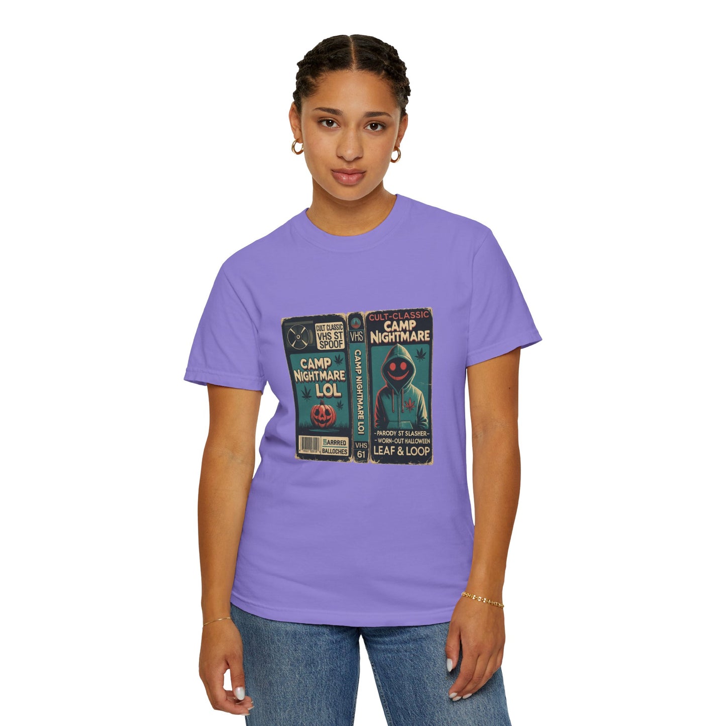 Retro 80s Cult Slasher Camp Nightmare VHS Horror T-Shirt