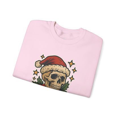 Santa Skull Christmas Floral Sweatshirt