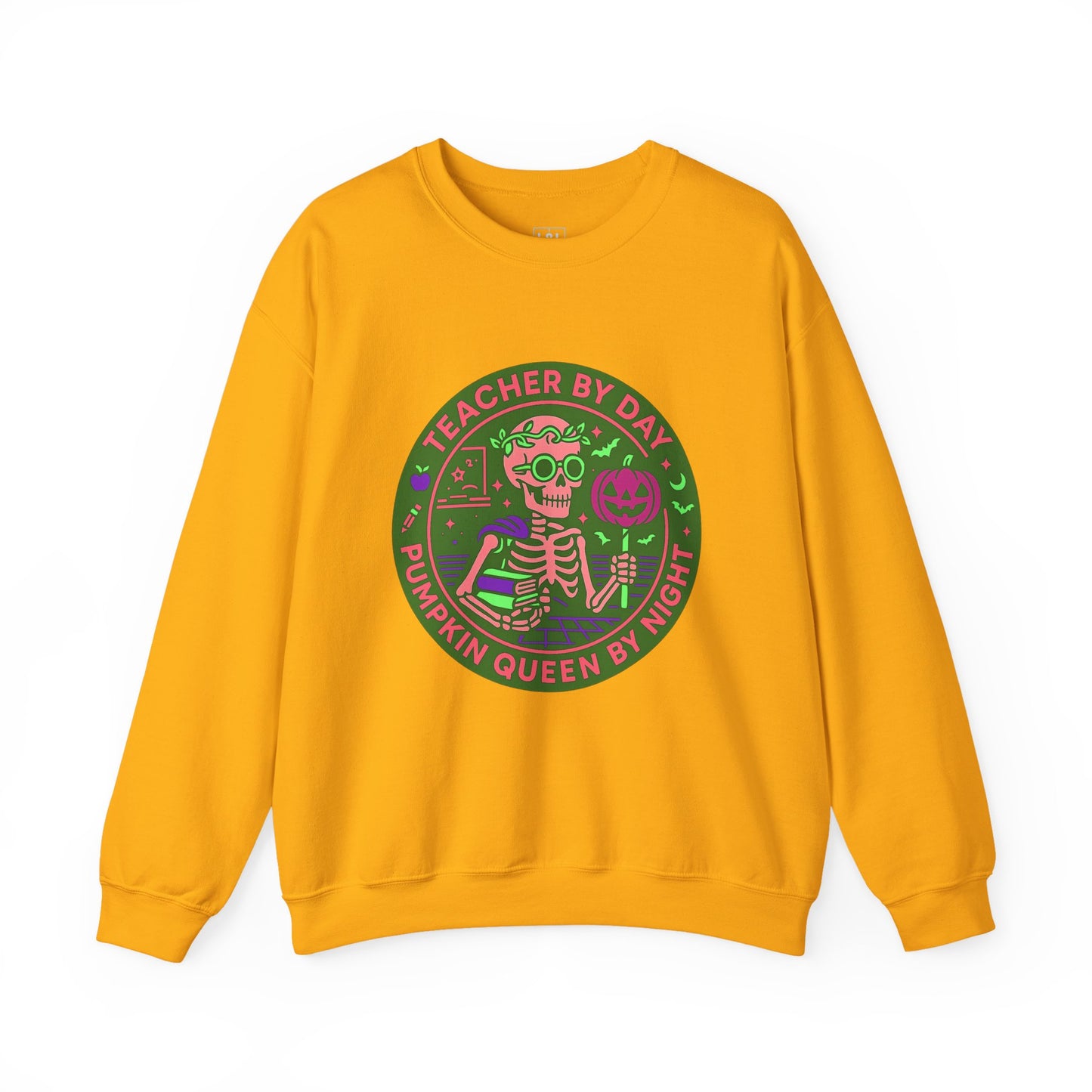 Teacher by Day, Pumpkin Queen by Night Crewneck Sweatshirt