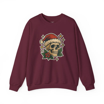 Santa Skull Christmas Floral Sweatshirt