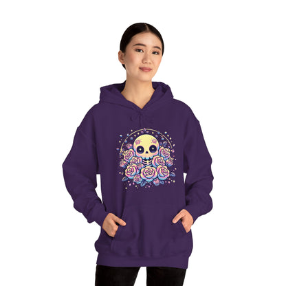 Kawaii Skull and Roses - Pastel Goth Hoodie