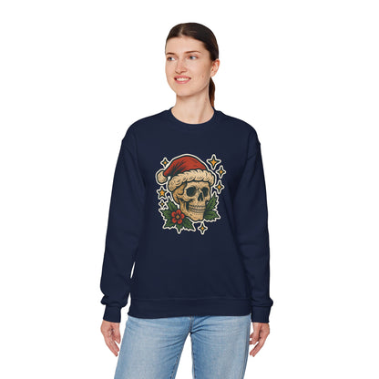 Santa Skull Christmas Floral Sweatshirt