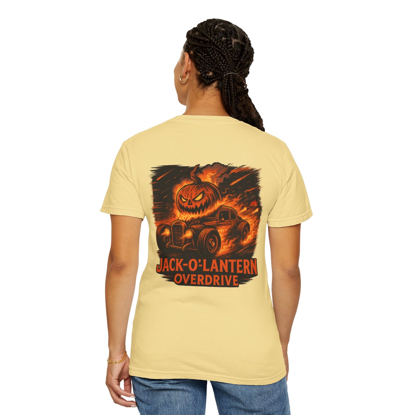 Jack-O-Lantern Overdrive Vintage Hot Rod Pumpkin T-Shirt