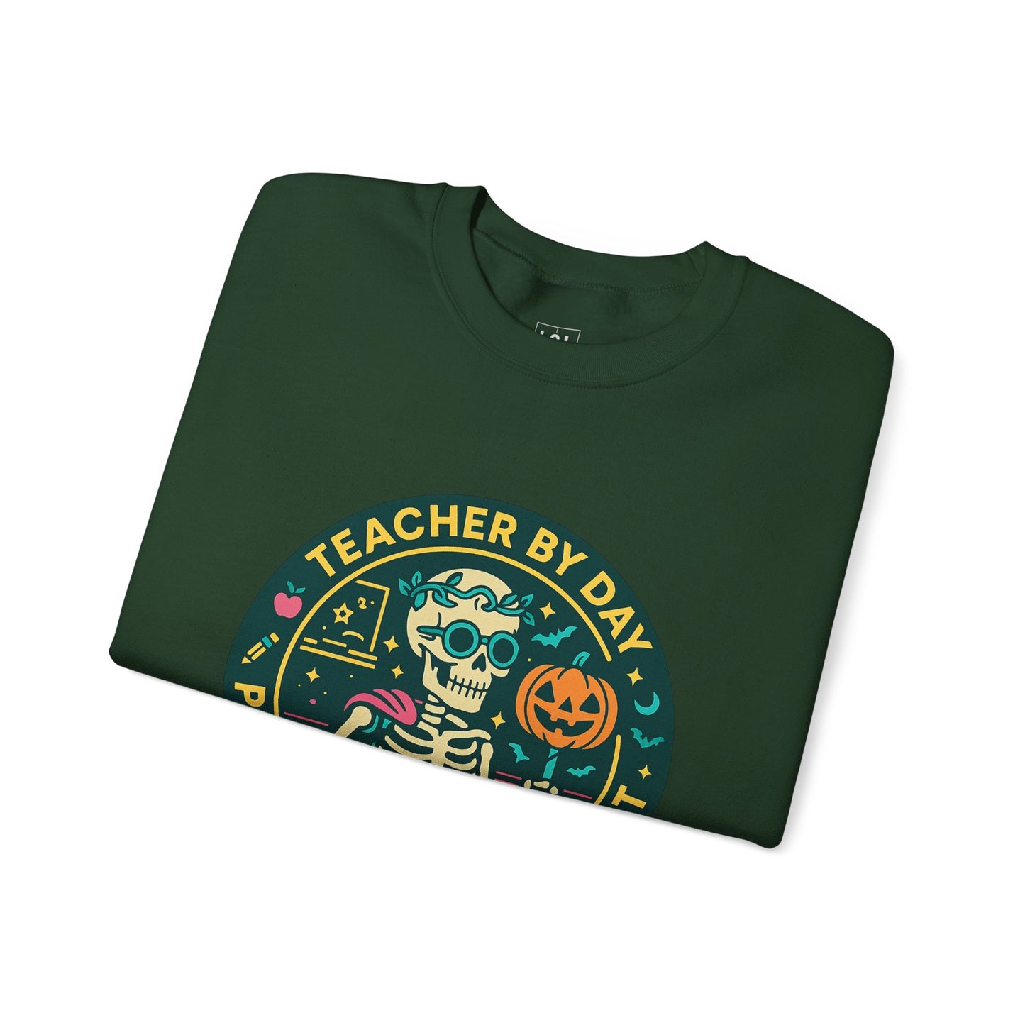 Teacher by Day, Pumpkin Queen by Night Crewneck Sweatshirt