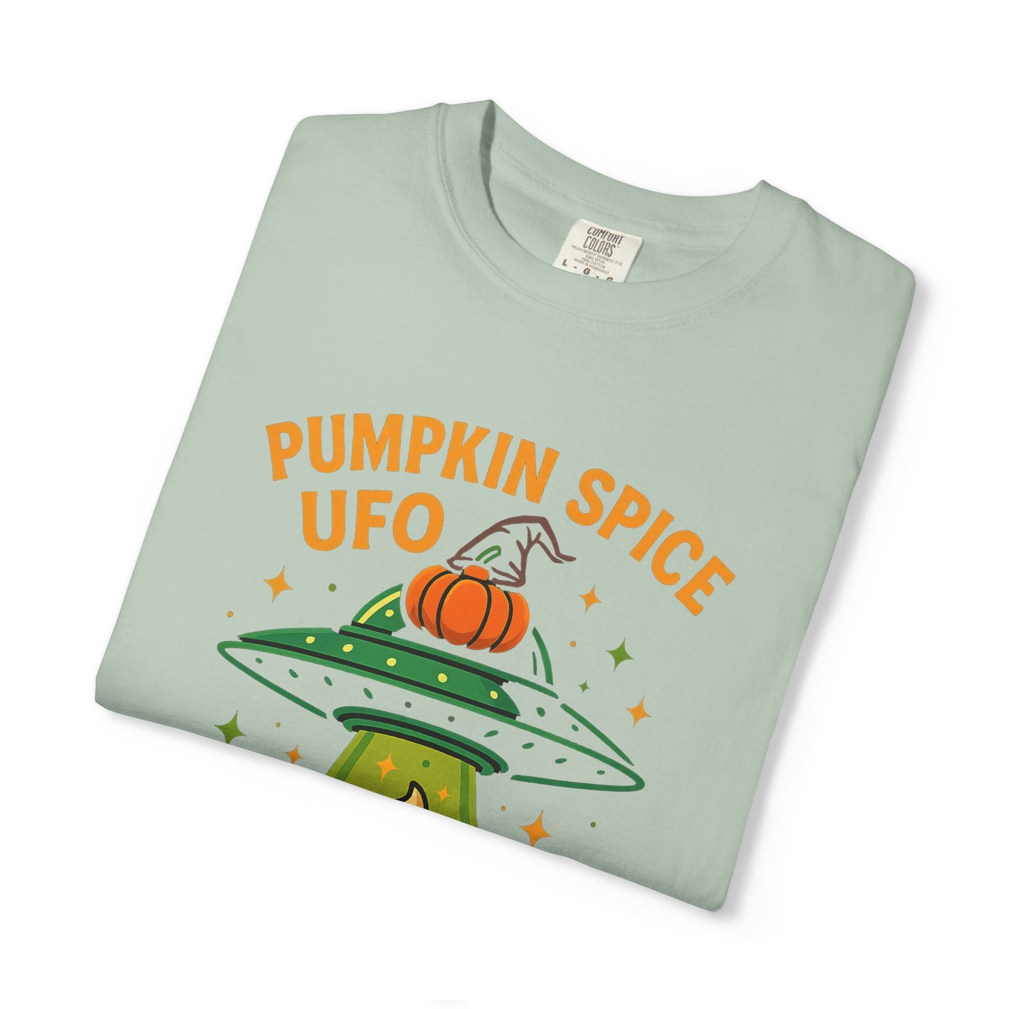 Pumpkin Spice UFO Funny Alien Abduction Coffee T-Shirt