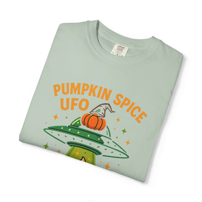 Pumpkin Spice UFO Funny Alien Abduction Coffee T-Shirt