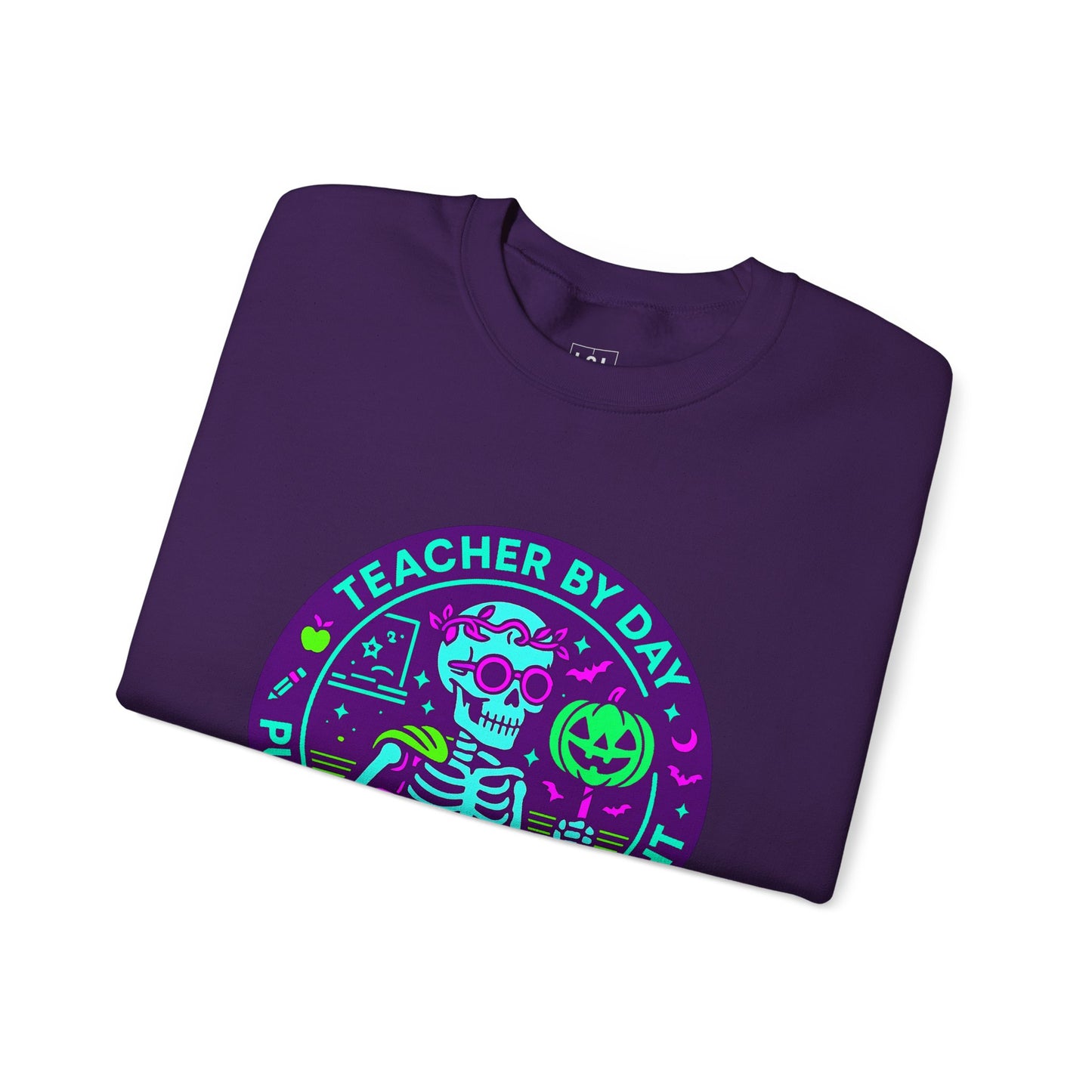 Teacher by Day, Pumpkin Queen by Night Crewneck Sweatshirt