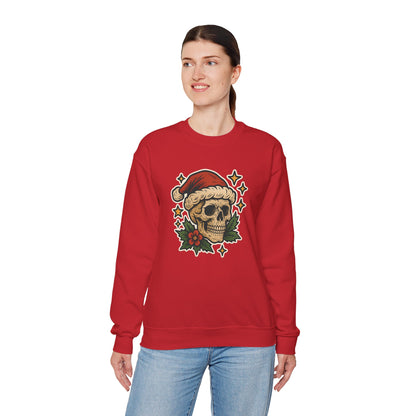 Santa Skull Christmas Floral Sweatshirt