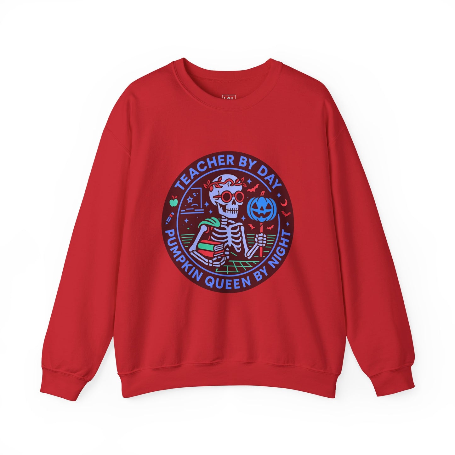 Teacher by Day, Pumpkin Queen by Night Crewneck Sweatshirt