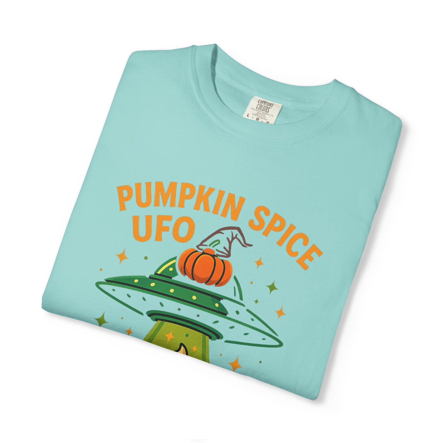 Pumpkin Spice UFO Funny Alien Abduction Coffee T-Shirt