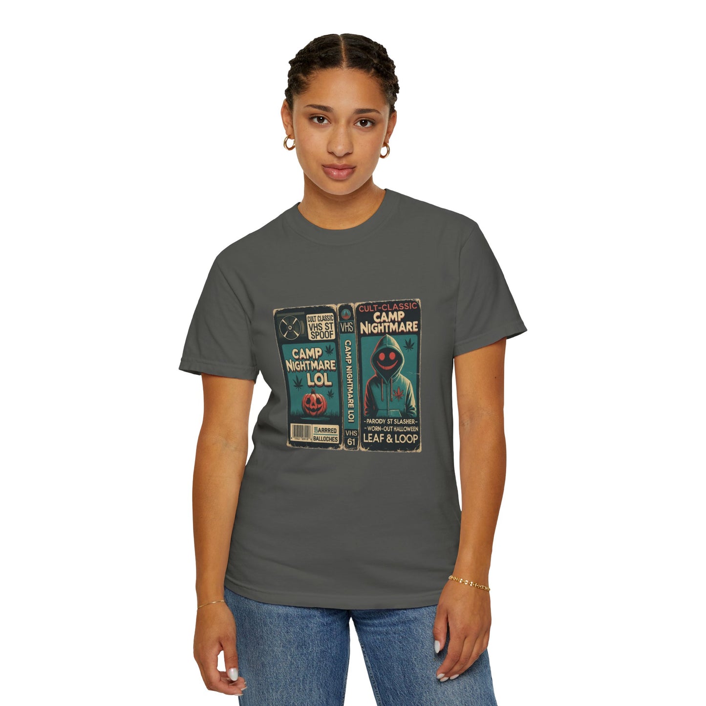Retro 80s Cult Slasher Camp Nightmare VHS Horror T-Shirt
