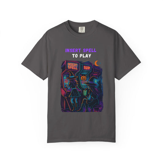 Insert Spell to Play Arcade Witch T-Shirt
