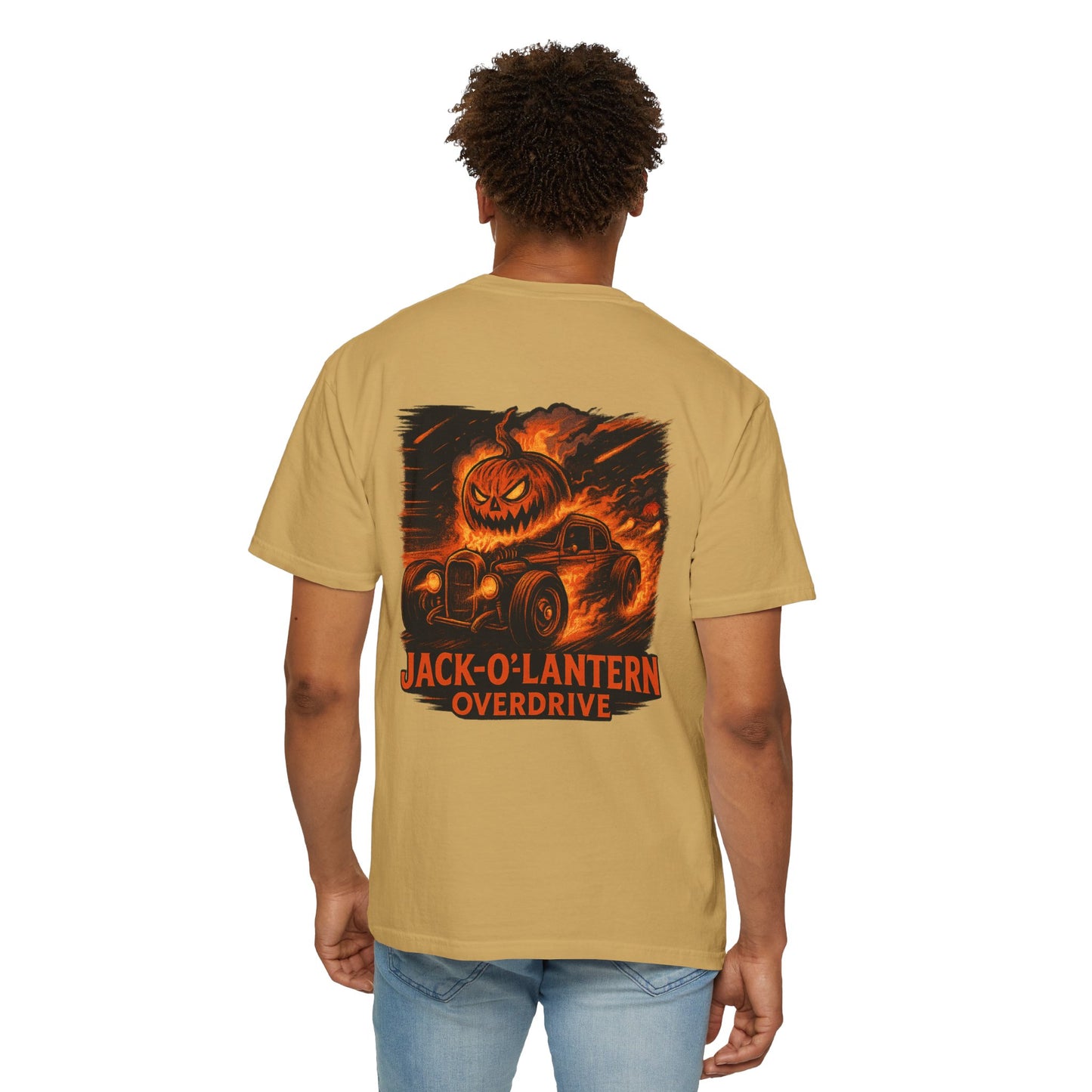 Jack-O-Lantern Overdrive Vintage Hot Rod Pumpkin T-Shirt