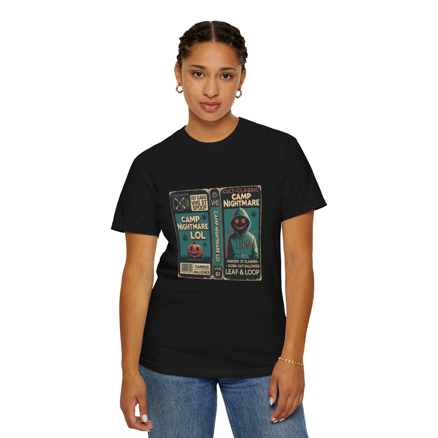 Retro 80s Cult Slasher Camp Nightmare VHS Horror T-Shirt