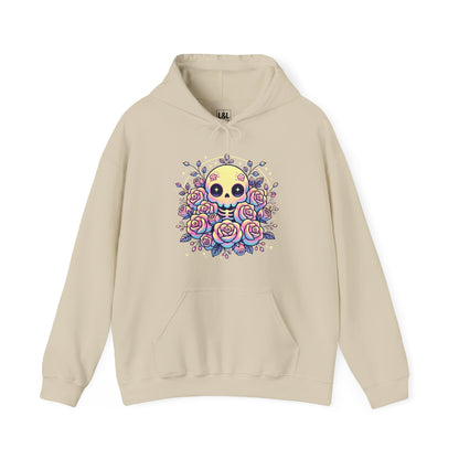 Kawaii Skull and Roses - Pastel Goth Hoodie