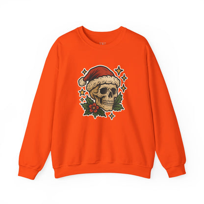 Santa Skull Christmas Floral Sweatshirt