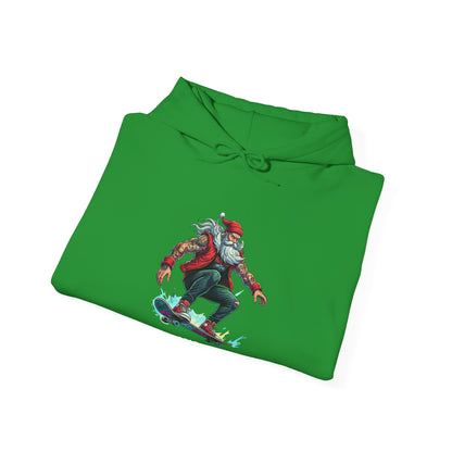 Retro Santa North Pole Skate Club Christmas Hoodie