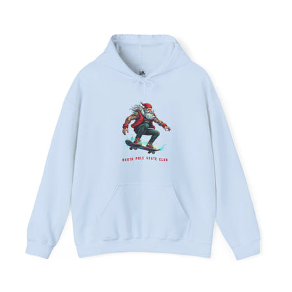 Retro Santa North Pole Skate Club Christmas Hoodie