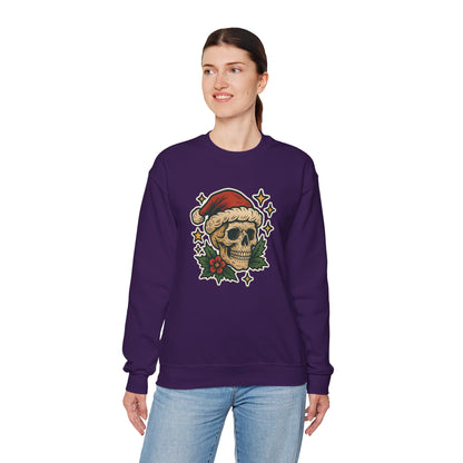 Santa Skull Christmas Floral Sweatshirt