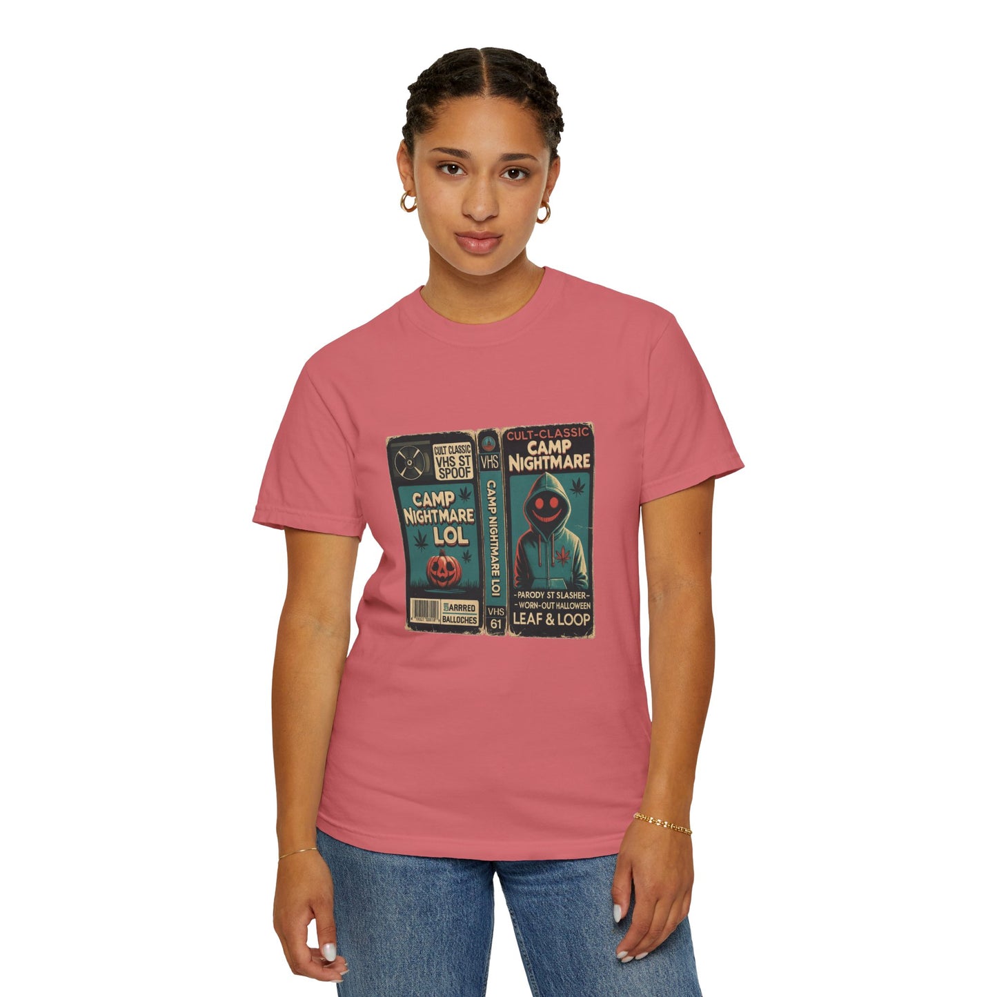Retro 80s Cult Slasher Camp Nightmare VHS Horror T-Shirt