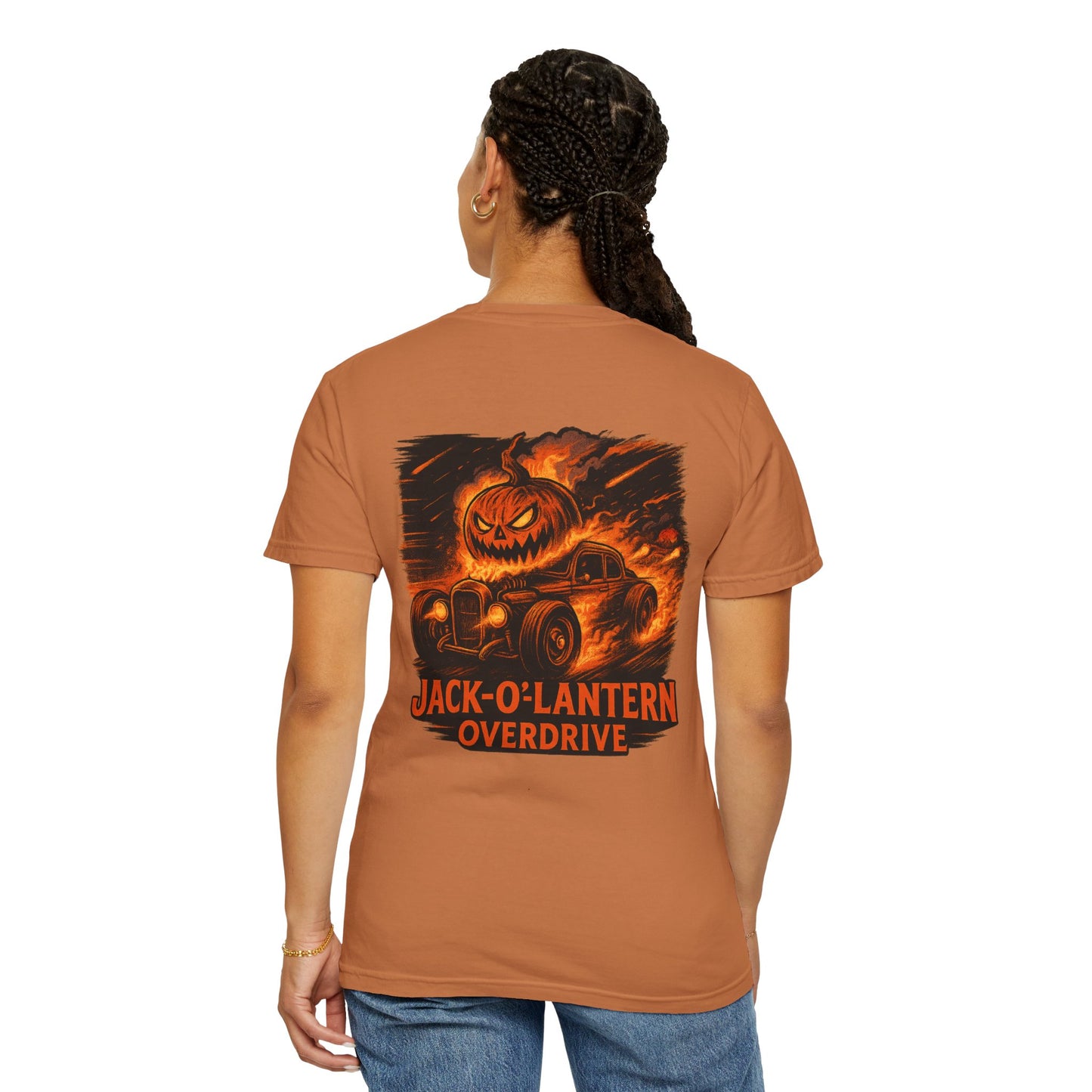 Jack-O-Lantern Overdrive Vintage Hot Rod Pumpkin T-Shirt