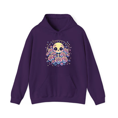 Kawaii Skull and Roses - Pastel Goth Hoodie